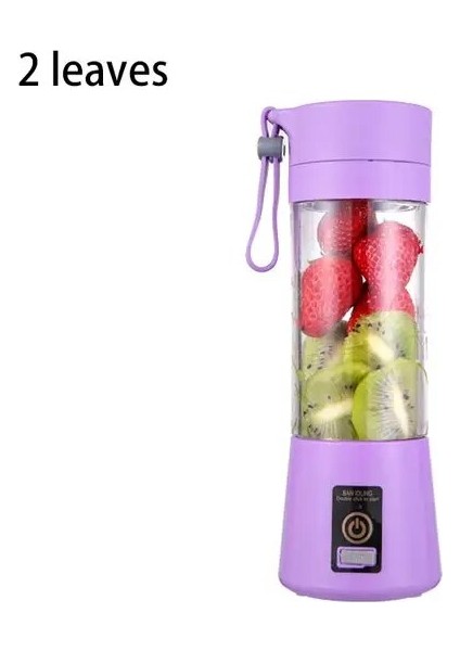 Mor 2leaves Taşınabilir Mini Sıkacağı Meyve Blender Milkshake El Elektrikli Meyve Sıkacağı USB Şarj Edilebilir Çok Fonksiyonlu Blender Mutfak Malzemeleri (Yurt Dışından)