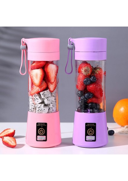 Mor 2leaves Taşınabilir Mini Sıkacağı Meyve Blender Milkshake El Elektrikli Meyve Sıkacağı USB Şarj Edilebilir Çok Fonksiyonlu Blender Mutfak Malzemeleri (Yurt Dışından)