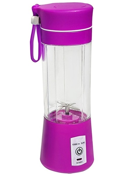 Mor Taşınabilir Şişe Karıştırıcı USB Şarjlı Meyve Suyu Parçalayıcı 380ML Otomatik 304 Paslanmaz Çelik Shake ve Smoothie'ler Için Tek Dokunuşla Temizleme (Yurt Dışından)