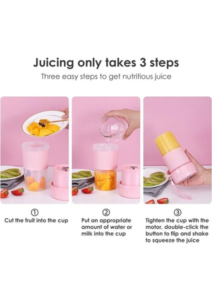 Pembe Blender Smoothie Yapımcıları Küçük Elektrikli Meyve Sıkacağı Taşınabilir Seyahat Mini Buz Karıştırıcı Elektrikli Smoothie Blender Meyve Sıkacağı Bardak Makinesi ile (Yurt Dışından)