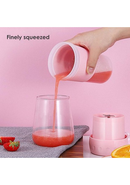Pembe Blender Smoothie Yapımcıları Küçük Elektrikli Meyve Sıkacağı Taşınabilir Seyahat Mini Buz Karıştırıcı Elektrikli Smoothie Blender Meyve Sıkacağı Bardak Makinesi ile (Yurt Dışından)