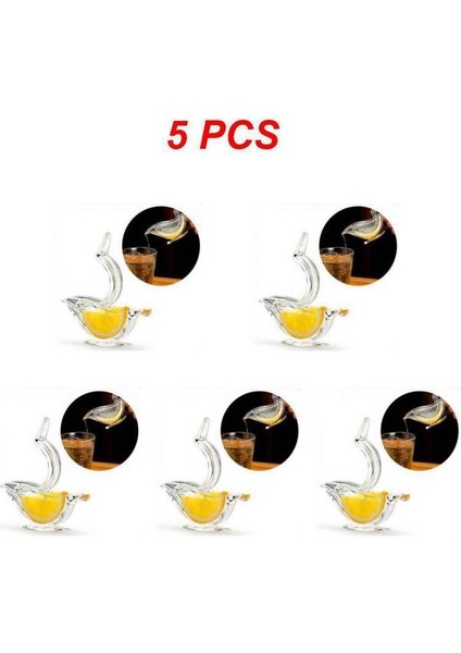 Şeffaf 5 Adet Limon Sıkacağı Uygun Şeffaf Manuel Limon Dilim Sıkacağı Meyve Sıkacağı Ev Mutfak Gadget Sıkacağı Meyve (Yurt Dışından)