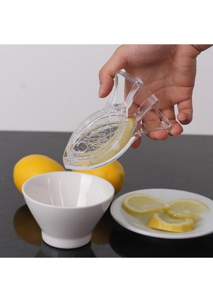 Bir Limon Sıkacağı Sıkacağı Akrilik Limon Sıkacağı Balık Şekilli Temizle Manuel Pres Portakal Kireç Narenciye Limon Mutfak Aksesuarları (Yurt Dışından)