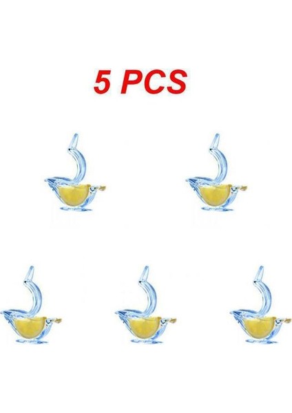 Mavi 5 Adet 5/8/10 Adet Taşınabilir Meyve Moda Sıkacağı Pratik Güvenlik Limon Tutam Mutfak Plastik Manuel Şeffaf Kuş Şekli Limon Klipsi (Yurt Dışından)