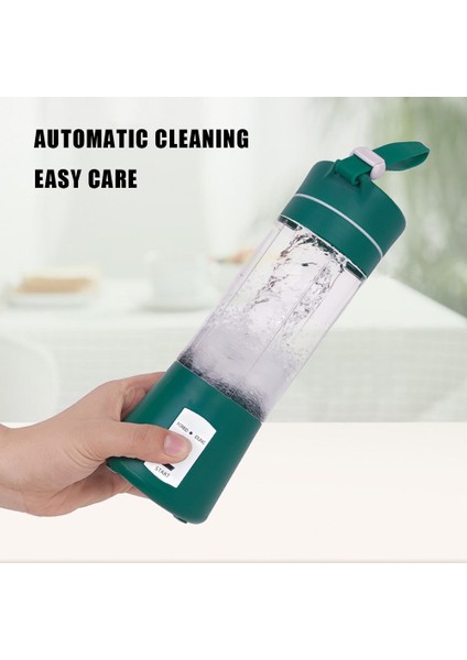 Yeşil 380 ml Taşınabilir Mini Elektrikli Meyve Sıkacağı Otomatik Taze Sıkacağı USB Şarj Meyve Portakal Limon Blender Smoothie Milkshake Makinesi (Yurt Dışından)