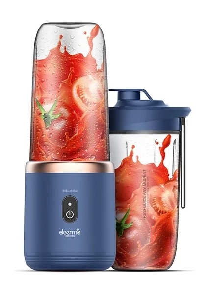 Mavi 6 Bıçaklı Mini Taşınabilir Blender Kablosuz Elektrikli Meyve Sıkacağı Makinesi Limon Portakal Meyve Sıkacağı 400 ml Mikser (Yurt Dışından)