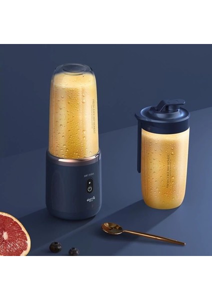 Mavi 6 Bıçaklı Mini Taşınabilir Blender Kablosuz Elektrikli Meyve Sıkacağı Makinesi Limon Portakal Meyve Sıkacağı 400 ml Mikser (Yurt Dışından) modelleri