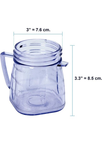 Oster Izer Için Mavi 2 Paket Yedek Parçalar 1 Bardak Mini Plastik Kavanozla Uyumlu Çoğu Blender Aksesuarları (Yurt Dışından) modelleri