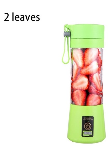 Yeşil 2leaves Taşınabilir Mini Sıkacağı Meyve Blender Milkshake El Elektrikli Meyve Sıkacağı USB Şarj Edilebilir Çok Fonksiyonlu Blender Mutfak Malzemeleri (Yurt Dışından)
