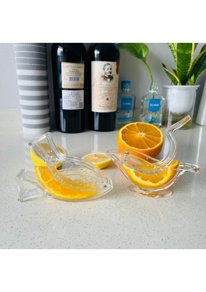 Balık Şekli Manuel Limon Klip Şeffaf Meyve Sıkacağı Kuş Balık Şekli Narenciye Sıkacağı El Portakal Sıkacağı Makinesi Mutfak Bar Gadget (Yurt Dışından)