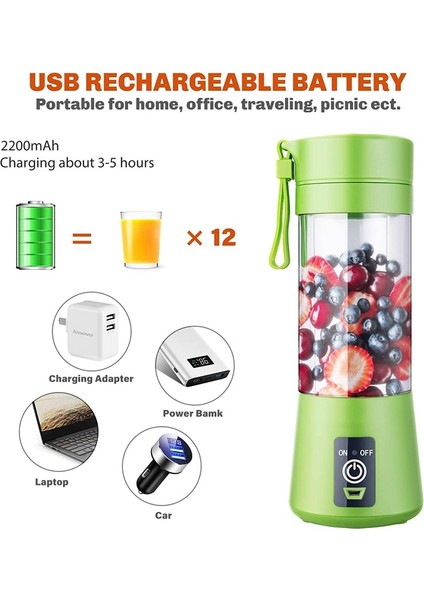 Pembe Elektrikli Meyve Sıkacağı USB Şarj Edilebilir El Smoothie Maker Blender Karıştırma Mini Suyu Sebze Sıkacağı Milkshake Mikser (Yurt Dışından)