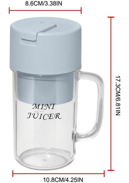 Mavi Meyve Suyu Karıştırıcı Bardak Taşınabilir Mini Blender Şarj Edilebilir Meyve Karıştırıcı Makinesi Seyahat Blender Blender Meyve Sıkacağı Bardağı Greyfurt Için (Yurt Dışından)