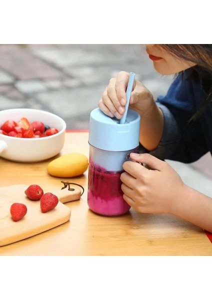 Mavi Meyve Suyu Karıştırıcı Bardak Taşınabilir Mini Blender Şarj Edilebilir Meyve Karıştırıcı Makinesi Seyahat Blender Blender Meyve Sıkacağı Bardağı Greyfurt Için (Yurt Dışından)