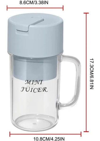 Mavi Meyve Suyu Karıştırıcı Bardak Taşınabilir Mini Blender Şarj Edilebilir Meyve Karıştırıcı Makinesi Seyahat Blender Blender Meyve Sıkacağı Bardağı Greyfurt Için (Yurt Dışından)