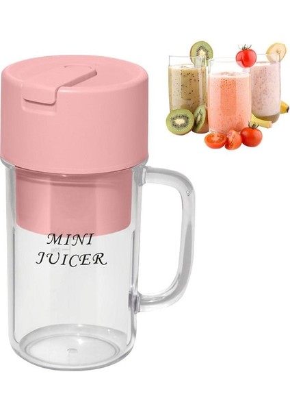 Pembe Seyahat Meyve Sıkacağı Bardağı Suyu Mini Fincan Blender Şarj Edilebilir Meyve Mikser Makinesi Seyahat Blender Blender Meyve Sıkacağı Bardağı Greyfurt (Yurt Dışından)
