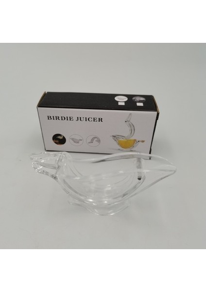 Kuş 1/2 Adet Limon Sıkacağı Ev Manuel Akrilik Şeffaf Taşınabilir Şeffaf El Preslenmiş Meyve Sıkacağı Mutfak Bar Gadget Araçları Pişirme (Yurt Dışından)
