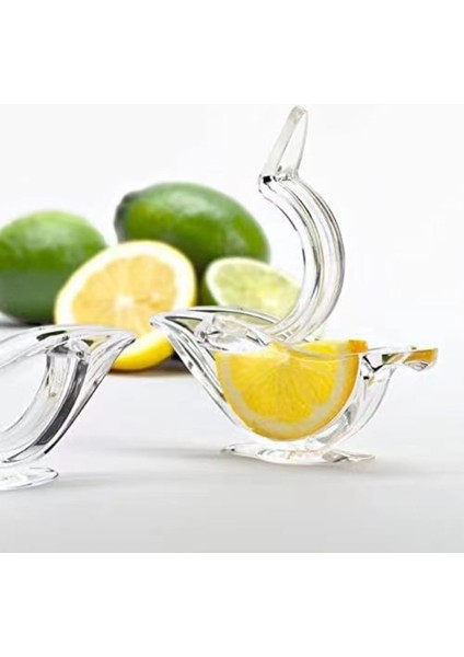 Kuş 1/2 Adet Limon Sıkacağı Ev Manuel Akrilik Şeffaf Taşınabilir Şeffaf El Preslenmiş Meyve Sıkacağı Mutfak Bar Gadget Araçları Pişirme (Yurt Dışından) modelleri
