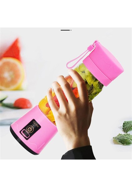 Yeşil Mini Taşınabilir Blender Milkshake Bardak USB Şarj Edilebilir 6 Bıçaklı Mini Meyve Suyu Karıştırıcı Sarsıntı Al Meyve Suyu Bardağı (Yurt Dışından) modelleri