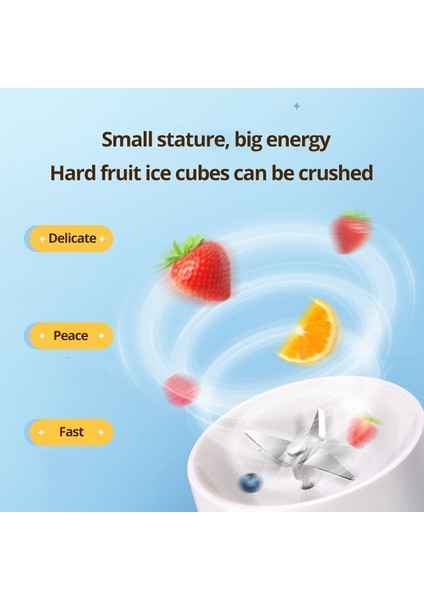 Pembe Taşınabilir Blender Sıkacağı Şişe Mikser Elektrikli USB Şarj Mini Meyve Süt Karıştırıcılar Meyve Sıkacağı Bardağı Blender Milkshake Suyu Yapımcısı Makinesi (Yurt Dışından)