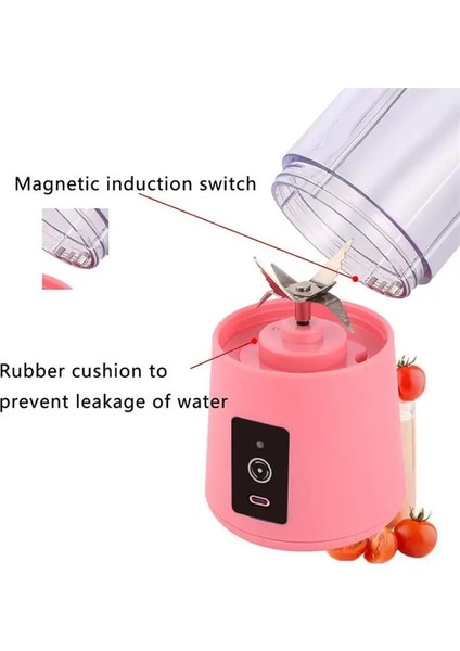 Yeşil Mini Taşınabilir Blender Milkshake Bardak USB Şarj Edilebilir 6 Bıçaklı Mini Meyve Suyu Karıştırıcı Sarsıntı Al Meyve Suyu Bardağı (Yurt Dışından) fırsatları