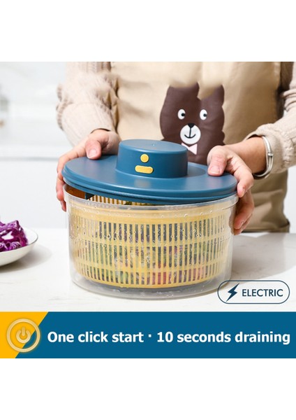 Gri Elektrikli Drenaj Sepeti Meyve Sebze Çok Fonksiyonlu Salata Kurutucu Kurutucu Kase (Yurt Dışından) fiyatları