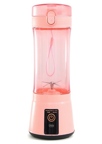 Pembe USB Taşınabilir Blender Taşınabilir Meyve Elektrikli Meyve Suyu Bardağı Mutfak Aletleri (Yurt Dışından)