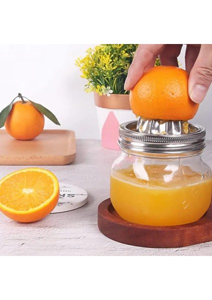 Gümüş Manuel Sıkacağı Taşınabilir Geniş Ağızlı Kavanoz Vida Kapaklı Delikler Gıda Sınıfı Paslanmaz Çelik Limon Portakal Meyve Suyu Sıkma Mutfak Aletleri (Yurt Dışından) fiyatları