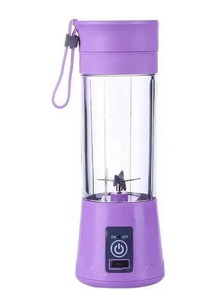 Mor 380ML 6 Bıçaklı Elektrikli Meyve Sıkacağı Mini USB Taşınabilir Smoothie Maker Blender Makinesi Spor Şişe Meyve Suyu Sıkma Fincan Mutfak (Yurt Dışından)