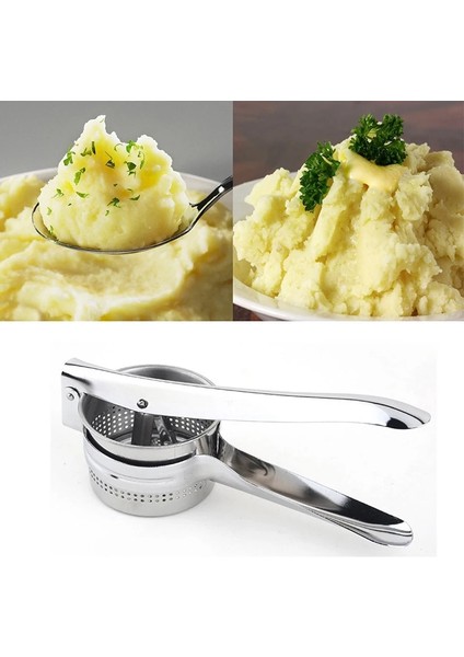 Gümüş Patates Ezici Ricers Mutfak Pişirme Araçları Paslanmaz Çelik Basınçlı Çamur Püresi Sebze Meyve Basın Makinesi Sarımsak Baskı Makinesi (Yurt Dışından) fiyatları