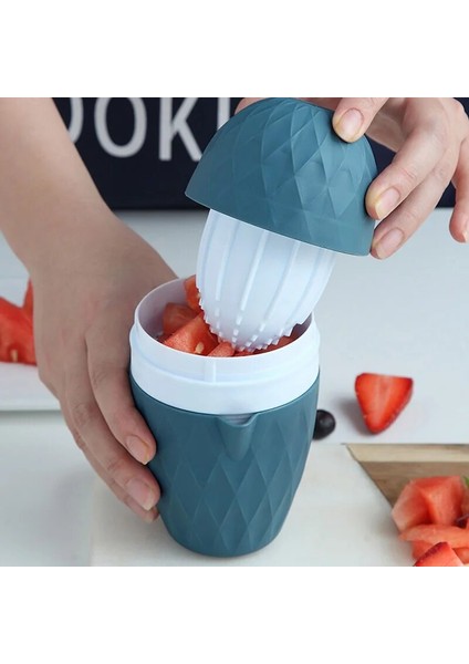 Mavi Manuel Meyve Sıkacağı Ev Taşınabilir Limon Portakal Narenciye Sıkacağı Mutfak Mini El Basıncı Dönen Meyve Suyu Makinesi Makinesi Aracı (Yurt Dışından) modelleri