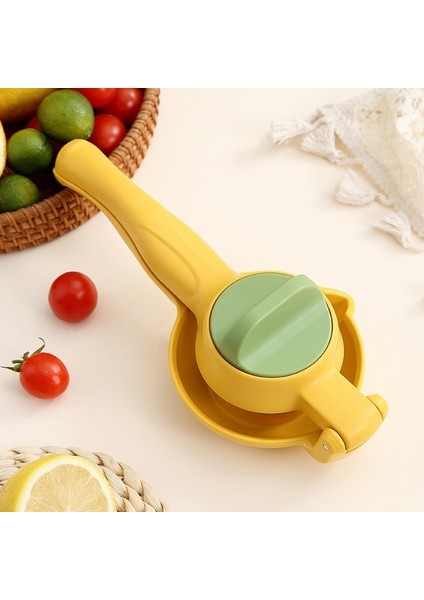 Sarı Manuel Sıkacağı Taşınabilir Limon Portakal Meyve Sıkacağı Blender Mutfak Aracı Basın Çok Fonksiyonlu Manuel Saplı Mini Blender (Yurt Dışından)