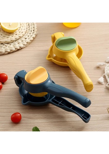 Sarı Manuel Sıkacağı Taşınabilir Limon Portakal Meyve Sıkacağı Blender Mutfak Aracı Basın Çok Fonksiyonlu Manuel Saplı Mini Blender (Yurt Dışından)