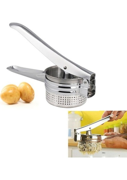 Gümüş Paslanmaz Çelik Meyve Sebze Baskı Sıkacağı Sıkacağı Patates Sıkacağı Ezici Sarımsak Baskı Makinesi Mutfak Pişirme Araçları (Yurt Dışından) modelleri