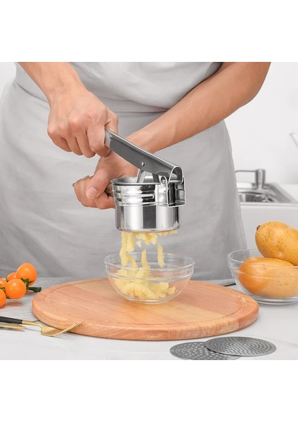 3 In 1 Kit Paslanmaz Çelik 3 In 1 Patates Püresi Dıy Aracı Manuel Patates Sıkacağı Sebze Dolum Patates Kırıcı Susuzlaştırıcı Mutfak Gadget (Yurt Dışından)