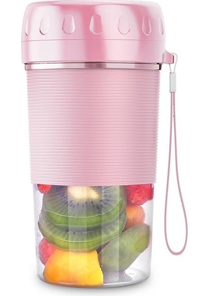 Mavi Taşınabilir Blender Taze Meyve Suyu Blender Bardak Smoothie Maker USB Şarj Edilebilir Taşınabilir Seyahat Mini Buz Karıştırıcı Elektrikli Smoothie (Yurt Dışından)