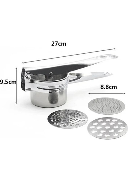 3'ü 1 Arada 3'ü 1 Arada Paslanmaz Çelik Patates Presi Limon Domates Çok Fonksiyonlu Manuel Sıkacağı Yaratıcı Mutfak Alet (Yurt Dışından)