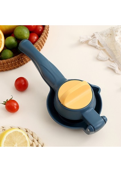 Mavi Ev Manuel Limon Sıkacağı El Basınçlı Sıkacağı Taşınabilir Pratik Mutfak Meyve Aracı Mini Blender Portakal Sıkacağı Işçilikten Tasarruf Edin (Yurt Dışından)