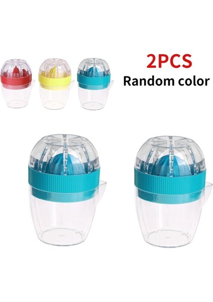 2 Adet Rastgele Renk 1/2 Adet Manuel Sıkacağı Çok Fonksiyonlu Manuel Limon Sıkacağı Çift Kalınlaşma Sıkacağı Portakal Suyu Kitchentools (Yurt Dışından)