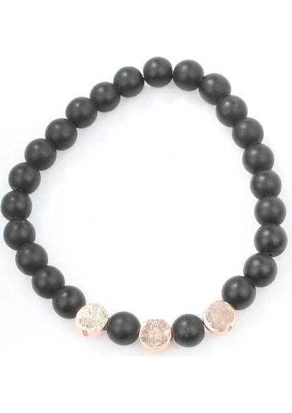 925 Ayar Gümüş Mat Oniks Taşlı Erkek Bilekliği fiyatları