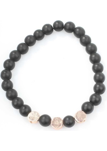 925 Ayar Gümüş Mat Oniks Taşlı Erkek Bilekliği modelleri