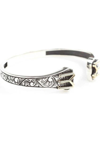 925 Ayar Gümüş Kayı Boyu Sembolü Erkek Bilekliği modelleri