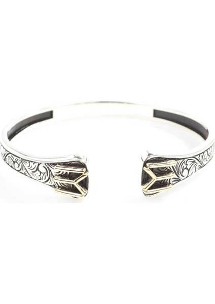 925 Ayar Gümüş Kayı Boyu Sembolü Erkek Bilekliği fırsatları