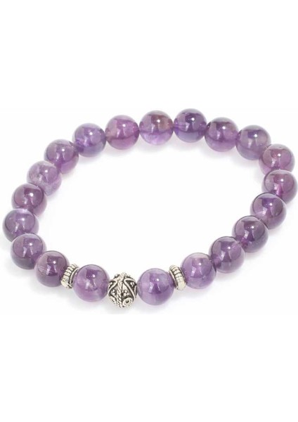 Nusrettaki 925 Ayar Gümüş Ametist Taşlı Bileklik modelleri