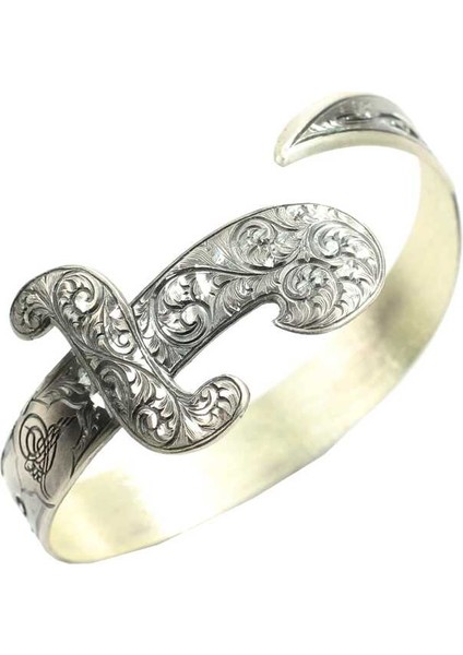 925 Ayar Gümüş İşlemeli Bilezik