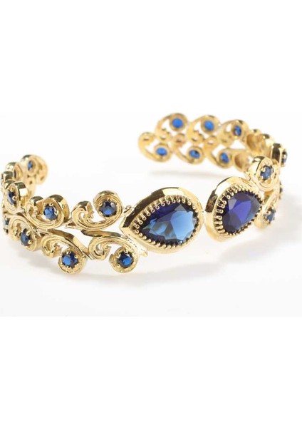 925 Ayar Gümüş Safir Taşlı Antik Bilezik fırsatları