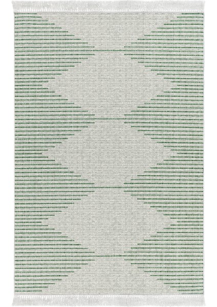 Dijital Salon Halısı Yıldız Deri Kaymaz Taban Saçaklı Iskandinav Kay Yeşil fiyatları