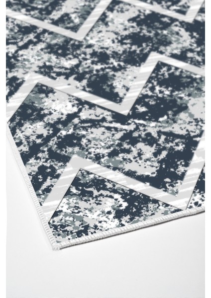 Dijital Salon Halısı Trend Keçe Kaymaz Taban Iskandinav Roxanne Mavi fırsatları