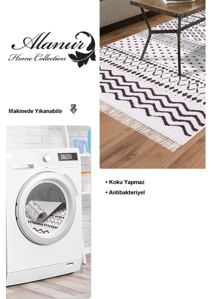 Dijital Salon Halısı Trend Keçe Kaymaz Taban Saçaklı Iskandinav Cade Fuşya modelleri