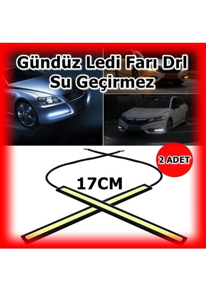 Gündüz Ledi Gündüz Farı LED Sis Farı - Su Geçirmez 17 cm 2 Adet