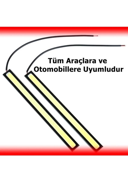 Gündüz Ledi Gündüz Farı LED Sis Farı - Su Geçirmez 17 cm 2 Adet.